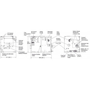 CUMMINS ONAN MDKBH QUIET DIESEL MARINE  GENERATOR SET 4 KW AVR