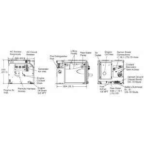 CUMMINS ONAN MDKBJ QUIET DIESEL MARINE  GENERATOR SET 6 KW AVR