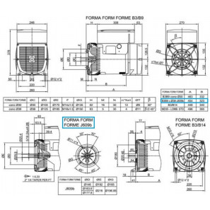 LINZ E1X13S C/4 Three-phase alternator 4 poles 10 kVA 50 Hz AVR