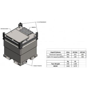 TRANSCUBE 10TCG Cisterna Carburante 902 Litri