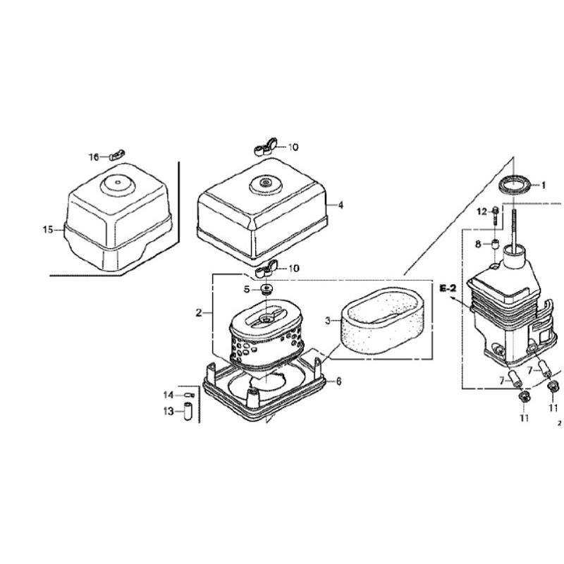 HONDA Air filter box top for GX200 UT2 Engine