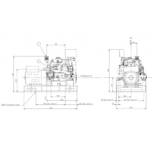 Generatore Marino NEF Series GM N40R 40 KVA alternatore MECC ALTE