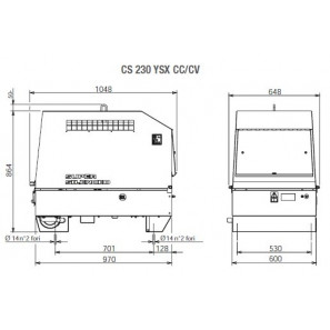 MOSA CS 230 YSX CC/CV Motosaldatrice Multiprocesso Motore Stage 5