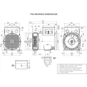 MECC ALTE ECP34-1S/4 C-TYPE ALTERNATORE TRIFASE 87.5 KVA AVR