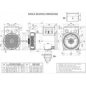 MECC ALTE ECP34-2M/4 C-TYPE ALTERNATORE TRIFASE 135 KVA AVR