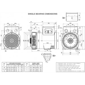 MECC ALTE ECP34-2M/4 C-TYPE ALTERNATORE TRIFASE 135 KVA AVR