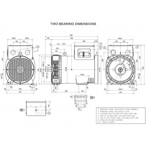 MECC ALTE ECP34-1L/4 C-TYPE ALTERNATORE TRIFASE 150 KVA AVR