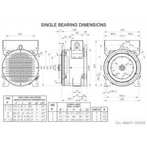 MECC ALTE NPE 31-B2 SINGLE PHASE DEDICATED WINDING ALTERNATOR 8 KVA AVR