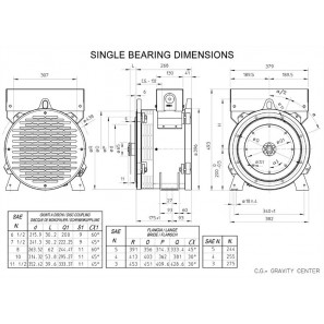 MECC ALTE NPE 31-B2 SINGLE PHASE DEDICATED WINDING ALTERNATOR 8 KVA AVR