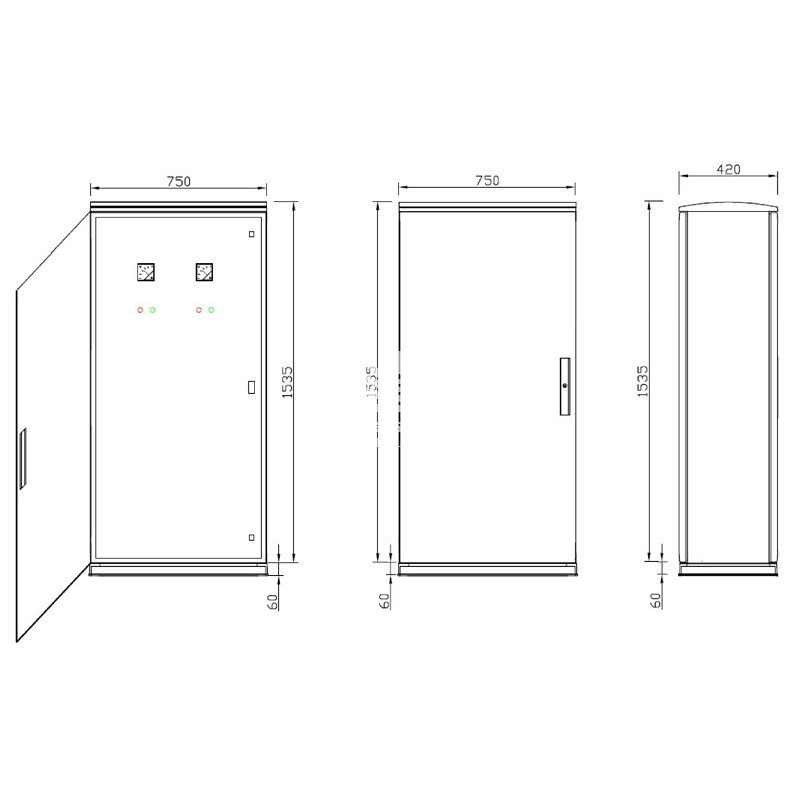 QUADRO PER TELECOMMUTAZIONE TRA GE 300KVA-400KVA