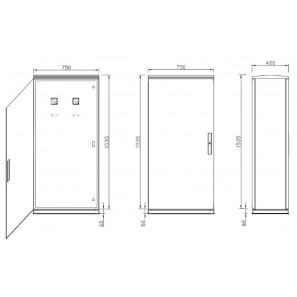 QUADRO PER TELECOMMUTAZIONE TRA GE 300KVA-400KVA