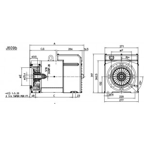 MECC ALTE ECP3-2L/2 THREE PHASE ALTERNATOR 19 KVA AVR 3000 RPM