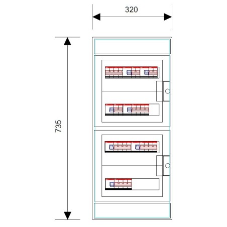 QUADRO ELETTRICO DI TELECOMMUTAZIONE TRA GE 300KVA-400KVA - VERSIONE CON CONTATTORI