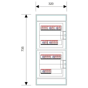 QUADRO ELETTRICO DI TELECOMMUTAZIONE TRA GE 300KVA-400KVA - VERSIONE CON CONTATTORI