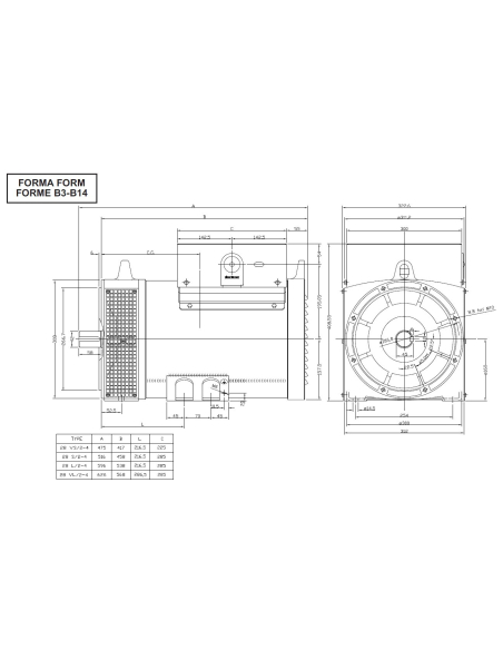 ZANARDI ATE 28-1L/4 ALTERNATOR 1500 RPM