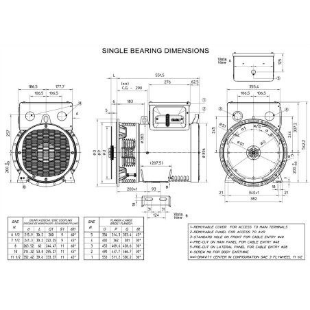 MECC ALTE ECP32 1S/4 C-TYPE ALTERNATORE TRIFASE 37.5 KVA AVR MECC ALTE ECP32 1S/4 C-TYPE ALTERNATORE TRIFASE 37.5 KVA AVR
