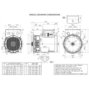 MECC ALTE ECP32 1S/4 C-TYPE ALTERNATORE TRIFASE 37.5 KVA AVR