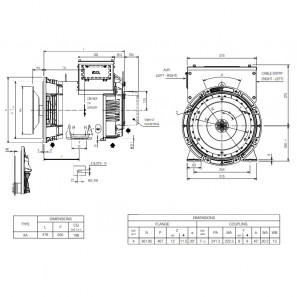 MARELLIMOTORI ALTERNATOR 10KVA MXB-E 160 XA4