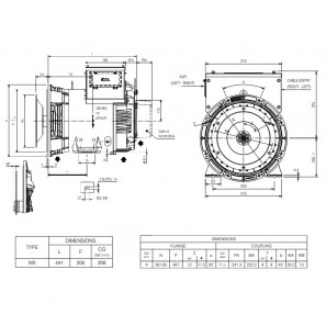 MARELLIMOTORI ALTERNATOR 15KVA MXB-E 160 MX4