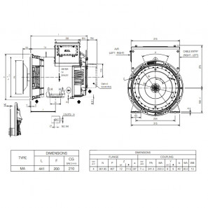 MARELLIMOTORI ALTERNATOR 17,5KVA MXB-E 160 MA4