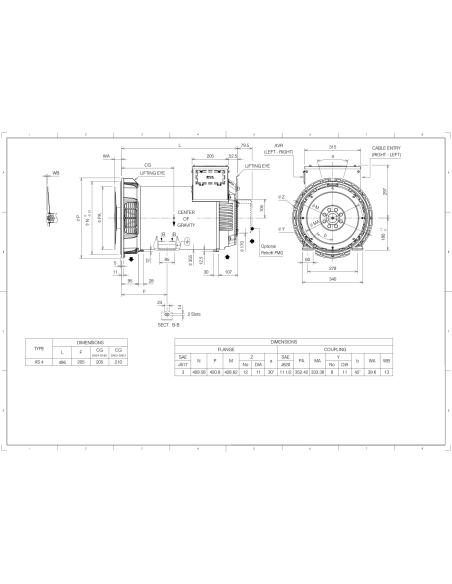 MARELLIMOTORI ALTERNATOR 25KVA MXB-E 180 XS4