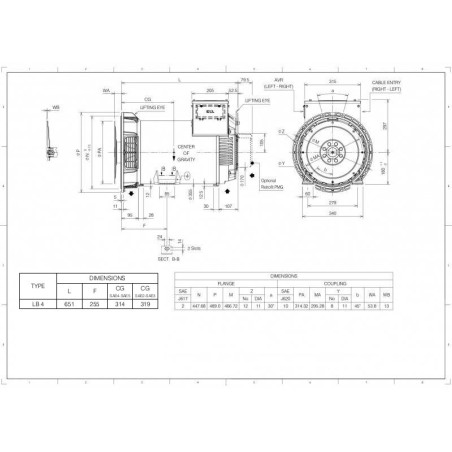 MARELLIMOTORI ALTERNATOR 65KVA MXB-E 180 LB4 MARELLIMOTORI ALTERNATOR 65KVA MXB-E 180 LB4