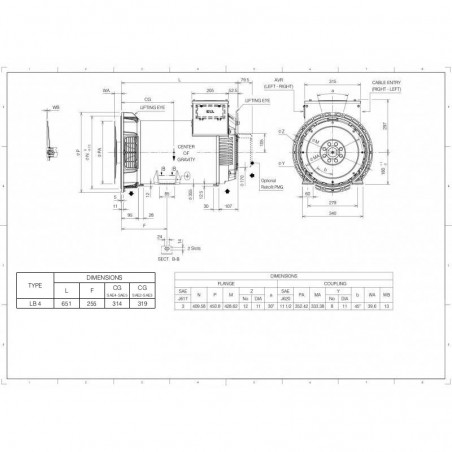 MARELLIMOTORI ALTERNATOR 65KVA MXB-E 180 LB4 MARELLIMOTORI ALTERNATOR 65KVA MXB-E 180 LB4