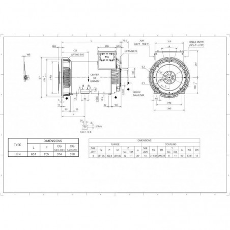 MARELLIMOTORI ALTERNATOR 65KVA MXB-E 180 LB4 MARELLIMOTORI ALTERNATOR 65KVA MXB-E 180 LB4