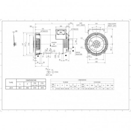 MARELLIMOTORI ALTERNATOR 65KVA MXB-E 180 LB4 MARELLIMOTORI ALTERNATOR 65KVA MXB-E 180 LB4