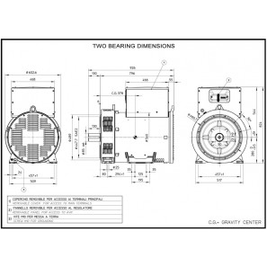 MECC ALTE ECP32 1S/4 C-TYPE THREE PHASE ALTERNATOR 37.5 KVA AVR