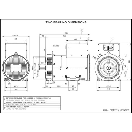 MECC ALTE ECO38 2L/4 C-TYPE ALTERNATORE TRIFASE 350KVA MECC ALTE ECO38 2L/4 C-TYPE ALTERNATORE TRIFASE 350KVA
