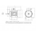 BA.M.E. MEC80 MOTORE 1,5KW 2 POLI