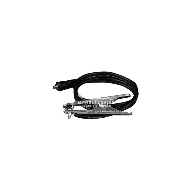 HELVI CAVO DI MASSA CON PINZA DA 10MM2 - 25MM2 - 1.6M - 140 AMP