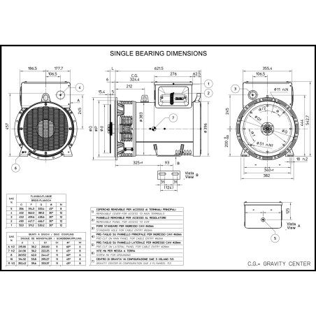 MECC ALTE ECP32-M/2 C-TYPE THREE PHASE ALTERNATOR 66 KVA AVR