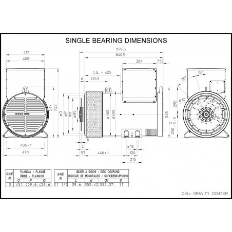 MECC ALTE ECP34-1L/2 THREE PHASE ALTERNATOR 156 KVA AVR MECC ALTE ECP34-1L/2 THREE PHASE ALTERNATOR 156 KVA AVR