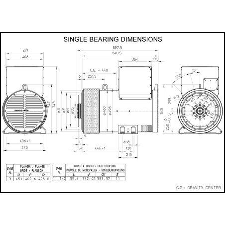 MECC ALTE ECP34-2L/2 THREE PHASE ALTERNATOR 170 KVA AVR MECC ALTE ECP34-2L/2 THREE PHASE ALTERNATOR 170 KVA AVR