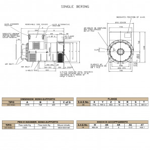 BELTRAME DINGOL DG634B Three-phase alternator 750 kVA AVR