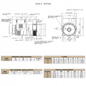 BELTRAME DINGOL DG634B Alternatore Trifase 750 kVA AVR