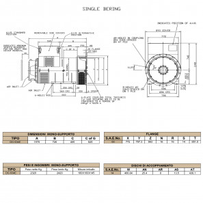 BELTRAME DINGOL DG634B Three-phase alternator 750 kVA AVR