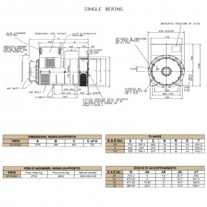 BELTRAME DINGOL DG634B Alternatore Trifase 750 kVA AVR