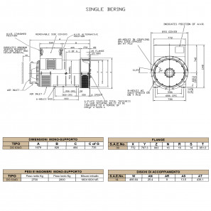 BELTRAME DINGOL DG634B Three-phase alternator 750 kVA AVR