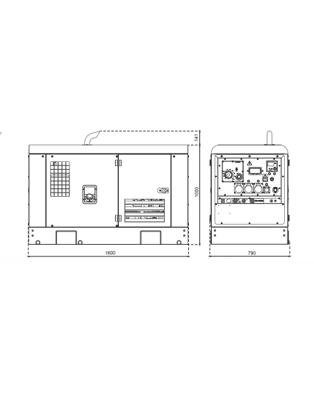 MOSA TS 2x280 EVO Motosaldatrice 15 kVA