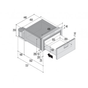 VITRIFRIGO DW35RFX FRIGORIFERO ACCIAIO INOX