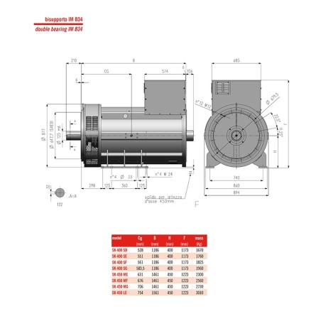 SINCRO SK400 SG SINGLE-THREE PHASE ALTERNATOR 1100KVA D-AVR