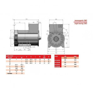 SINCRO THREE PHASE ALTERNATOR SK500