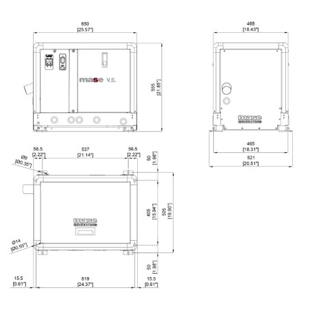 MASE VS 6.5 SINGLE PHASE MARINE GENERATOR 6KW