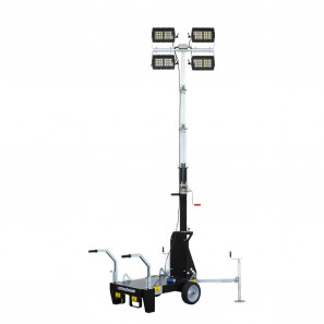 italtower barrow pro01 torre faro 4x75 w multiled con carrello a mano