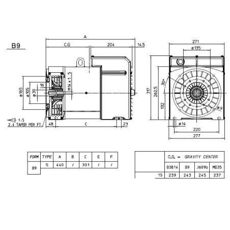 ZANARDI BTP3-1S/2 THREEPHASE ALTERNATOR 16 KVA