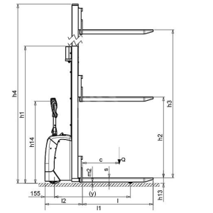 PRAMAC GX12/35 EVO - Technical drawing with profile view