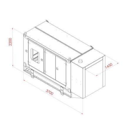 TESSARI ERLE ENW250 THREE-PHASE GENERATOR 275KVA SILENCED AUTOMATIC CENRTALINE